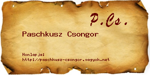 Paschkusz Csongor névjegykártya